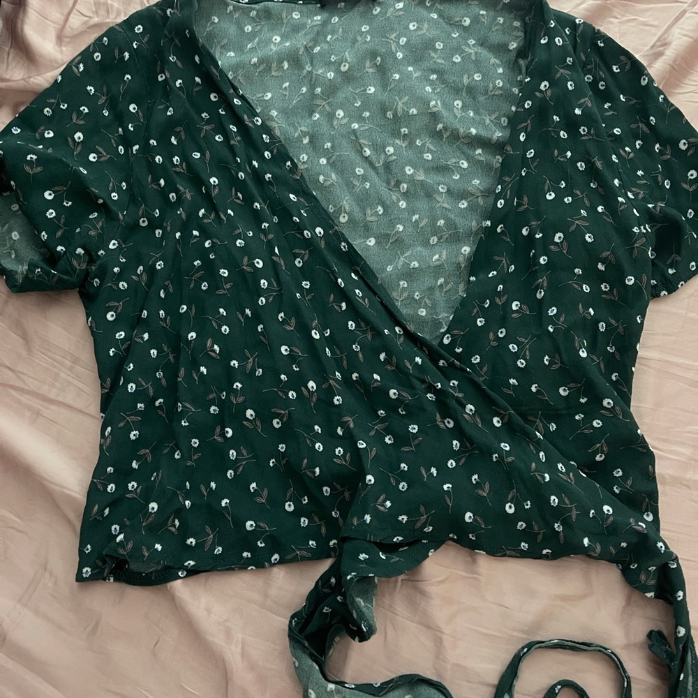 Brandy Melville wrap blouse